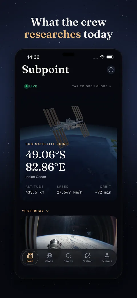 What the crew researches today