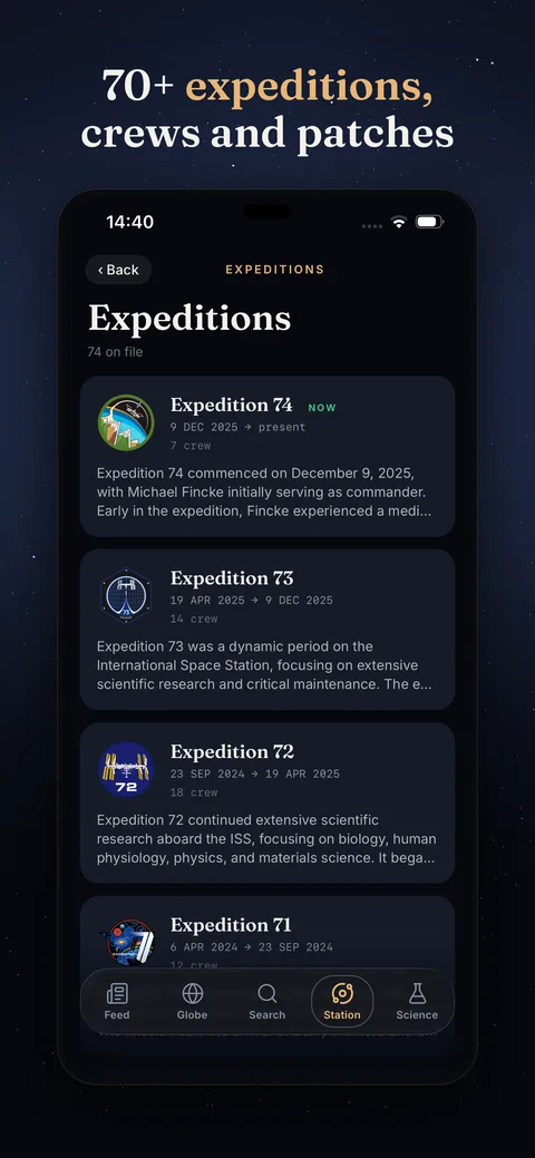 70+ expeditions, crews and patches