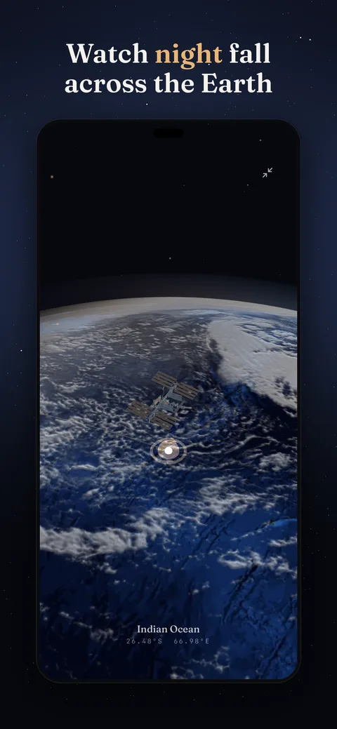 Watch night fall across the Earth